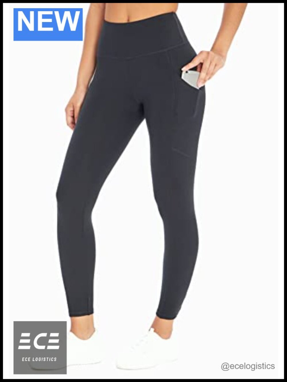 High Rise Pocket Legging Tummy Control Ankle Athletic